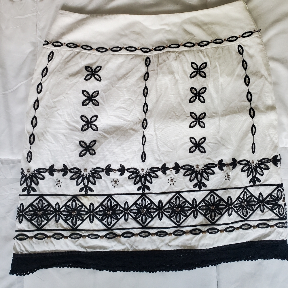 Etcetera embroidered mini skirt